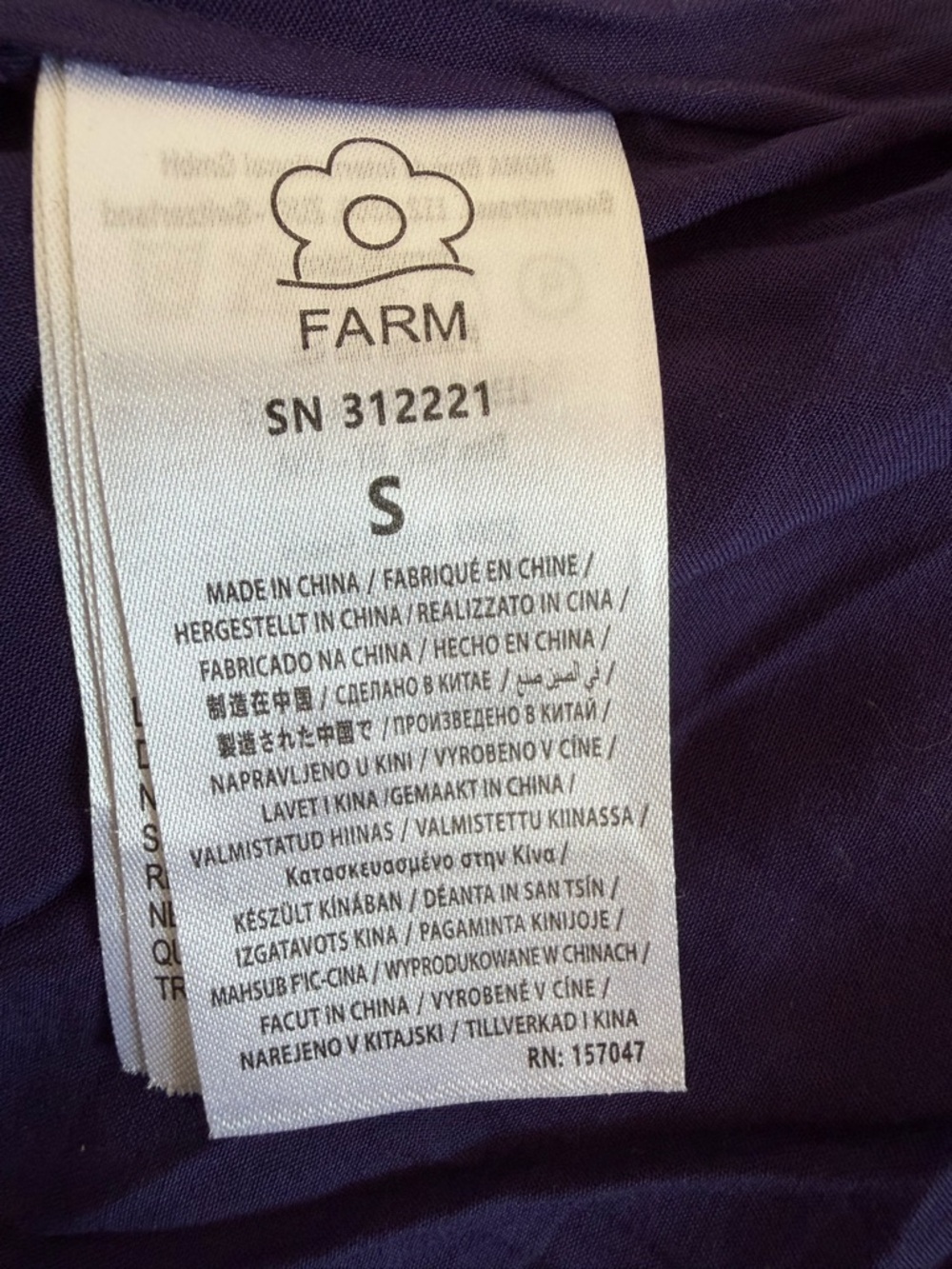 Farm Rio Blue Nature Beauty Long Sleeve V-Neck Maxi Dress size S - Picture 6 of 10